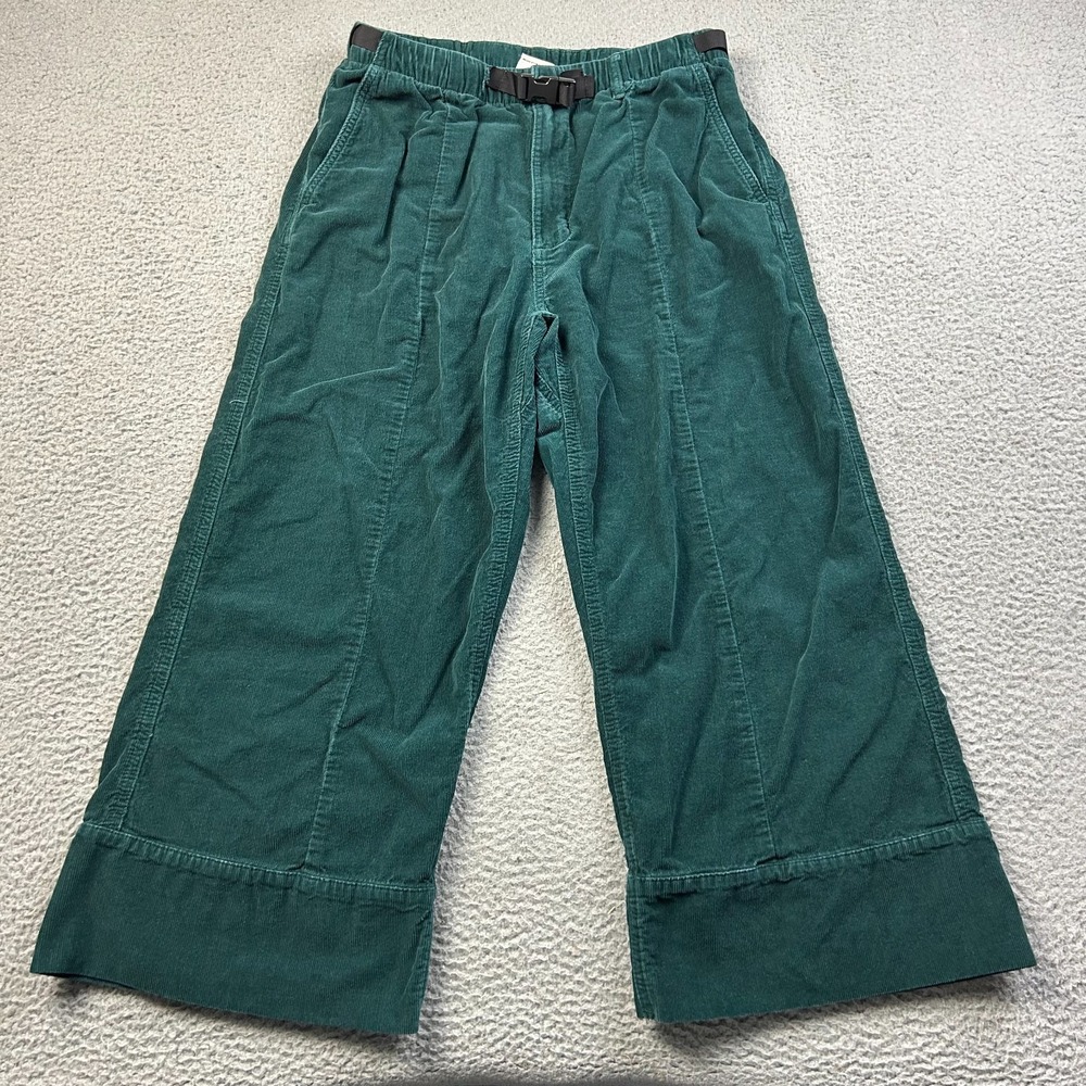 The North Face Women's Green Corduroy Active Easy Hiking Wide Leg Pants Large